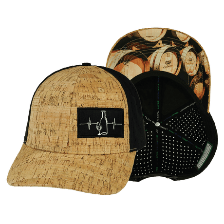 Wine Hat, Baseball Hat, Snapback Hat, Cork, Black, Mens Hat, Womens Hat, Main Picture