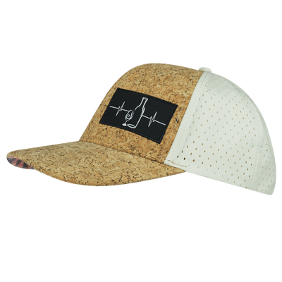 Wine Hat, Baseball Hat, Snapback Hat, Cork, Cream, Mens Hat, Womens Hat, Side Picture