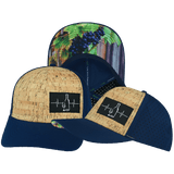 Wine Hat, Baseball Hat, Snapback Hat, Cork, Navy, Mens Hat, Womens Hat, Main Picture