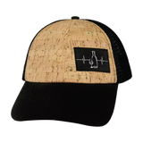 Wine Hat, Dad Hat, Snapback, Cork, Black, Mens Hat, Womens Hat, Front Picture