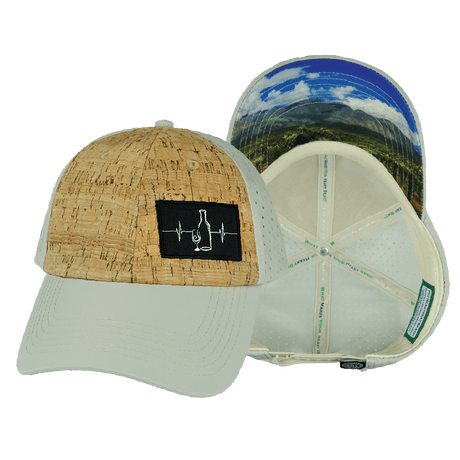 Wine Hat, Dad Hat, Snapback, Cork, Gray, Mens Hat, Womens Hat, Main Picture