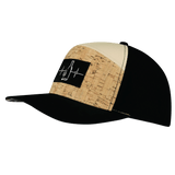 Wine Hat, Flat Bill, Snapback Hat, Cork, Black, Tan, Mens Hat, Womens Hat, Side Picture