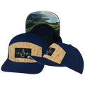 Wine Hat - Flat Bill - Cork - Navy - Laser Mesh