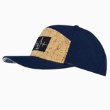Wine Hat, Flat Bill, Snapback Hat, Cork, Navy, Mens Hat, Womens Hat, Side Picture