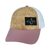 Wine Hat, Low Profile, Ponytail, Snapback Hat, Cork, Lavender, White, Mens Hat, Womens Hat, Front Picture 