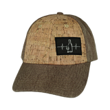 Wine Hat, Low Profile, Snapback Hat, Cork, Light Brown Hemp, Mens Hat, Womens Hat, Front Picture 