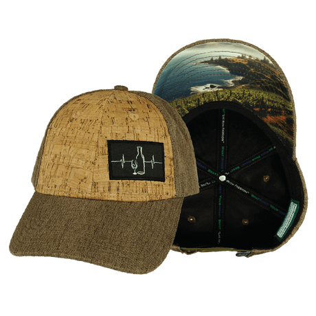 Wine Hat, Low Profile, Snapback Hat, Cork, Light Brown Hemp, Mens Hat, Womens Hat, Main Picture 