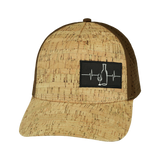 Wine Hat, Trucker Hat, Snapback Hat, Cork, Brown, Mens Hat, Womens Hat, Front Picture
