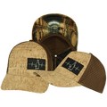 Wine Hat - Trucker Hat - Cork - Brown - Laser Mesh