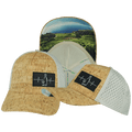 Wine Hat - Trucker Hat - Cork - Gray - Laser Mesh