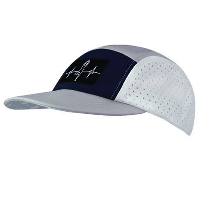 Yoga Hat, 5 Panel Hat, Ponytail, Strapback, Gray, Navy, White, Mens Hat, Womens Hat,Side Picture