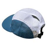 Yoga Hat, 5 Panel Hat, Ponytail, Strapback, Light Blue, White, Mens Hat, Womens Hat, Ponytail Hole Picture