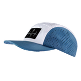 Yoga Hat, 5 Panel Hat, Ponytail, Strapback, Light Blue, White, Mens Hat, Womens Hat, Side Picture