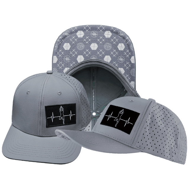 Yoga Hat, Baseball Hat, Snapback Hat, Gray, Mens Hat, Womens Hat, Main Picture