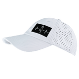 Yoga Hat, Dad Hat, Ponytail, Snapback, White, Mens Hat, Womens Hat, Side Picture