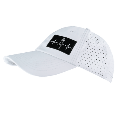 Yoga Hat, Dad Hat, Ponytail, Snapback, White, Mens Hat, Womens Hat, Side Picture