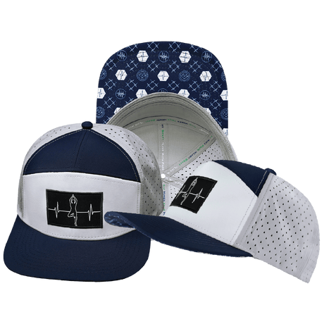 Yoga Hat, Flat Bill, Snapback Hat, Navy, White, Gray, Mens Hat, Womens Hat, Main Picture