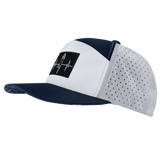 Yoga Hat, Flat Bill, Snapback Hat, Navy, White, Gray, Mens Hat, Womens Hat, Side Picture