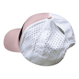 Yoga Hat, Low Profile, Ponytail, Snapback Hat, Pink, White, Mens Hat, Womens Hat, Ponytail Hole Picture 