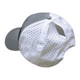 Yoga Hat, Low Profile, Ponytail, Snapback Hat, Gray, White, Mens Hat, Womens Hat, Ponytail Hole Picture 
