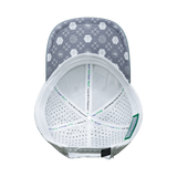 Yoga Hat, Low Profile, Ponytail, Snapback Hat, Gray, White, Mens Hat, Womens Hat, Underbill Picture 