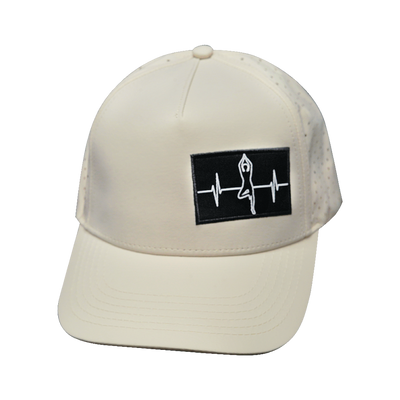 Yoga Hat, Trucker Hat, Snapback Hat, Cream, Mens Hat, Womens Hat, Front Picture