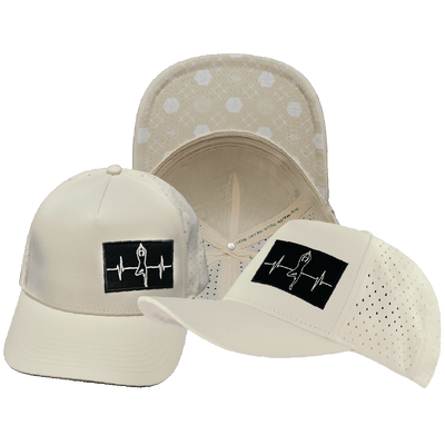 Yoga Hat Trucker Hat — Cream, Laser Mesh