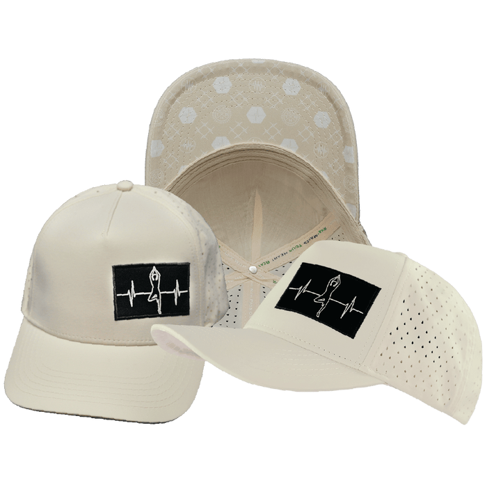 Yoga Hat Trucker Hat — Cream, Laser Mesh