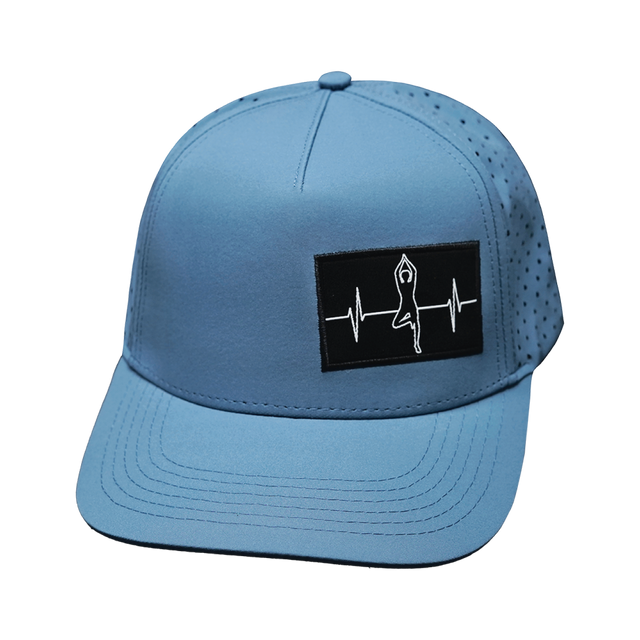 Yoga Hat, Trucker Hat, Snapback Hat, Light Blue, Mens Hat, Womens Hat, Front Picture