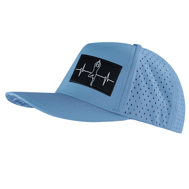 Yoga Hat, Trucker Hat, Snapback Hat, Light Blue, Mens Hat, Womens Hat, Side Picture