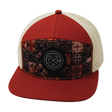 Youth Color Vibes Hat, Flat Bill, Snapback Hat, Copper Stitch, Red Rock, Cream, Mens Hat, Womens Hat, Front Picture