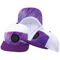 Youth Color Vibes Hat - Flat Bill - Purple Glaze - Purple / White - Laser Mesh