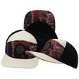 Youth Color Vibes Hat, Flat Bill, Snapback Hat, Art Deco, Cream, Black, Mens Hat, Womens Hat, Main Picture
