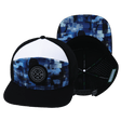 Youth Color Vibes Hat, Flat Bill, Snapback Hat, Artist Storm, Black, White, Mens Hat, Womens Hat, Main Picture
