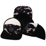 Youth Color Vibes Hat, Flat Bill, Snapback Hat, Desert Night Camo, Black, Cream, Mens Hat, Womens Hat, Main Picture   