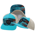 Youth Color Vibes Hat, Flat Bill, Snapback Hat, Desert Sky, Neon Green Blue, Cream, Mens Hat, Womens Hat, Main Picture 
