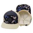 Youth Color Vibes Hat, Flat Bill, Snapback Hat, Dusk Camo, Cream, Charcoal, Mens Hat, Womens Hat, Main Picture