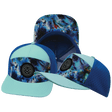Youth Color Vibes Hat, Flat Bill, Snapback Hat, Nebula, Mint, Blue, Mens Hat, Womens Hat, Main Picture 