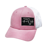 Youth Florida Hat, Low Profile, Ponytail, Snapback Hat, Pink, White, Mens Hat, Womens Hat, Front Picture 