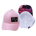 **YOUTH** Florida Hat - Low Profile - Ponytail - Pink / White - Trucker Mesh