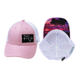 Youth Florida Hat, Low Profile, Ponytail, Snapback Hat, Pink, White, Mens Hat, Womens Hat, Main Picture 