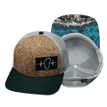**YOUTH** Tahoe Hat - Baseball Hat Fit - Cork - Green / Gray - Trucker Mesh