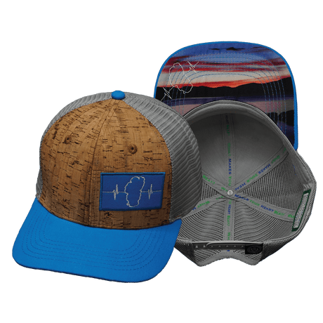 Youth Tahoe Hat, Baseball Hat, Snapback Hat, Cork, Teal, Gray, Mens Hat, Womens Hat, Main Picture