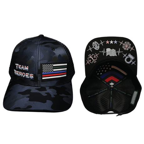 Youth Team Heroes Hat, Baseball Hat, Snapback Hat, Navy Camo, Black, Mens Hat, Womens Hat, Main Picture