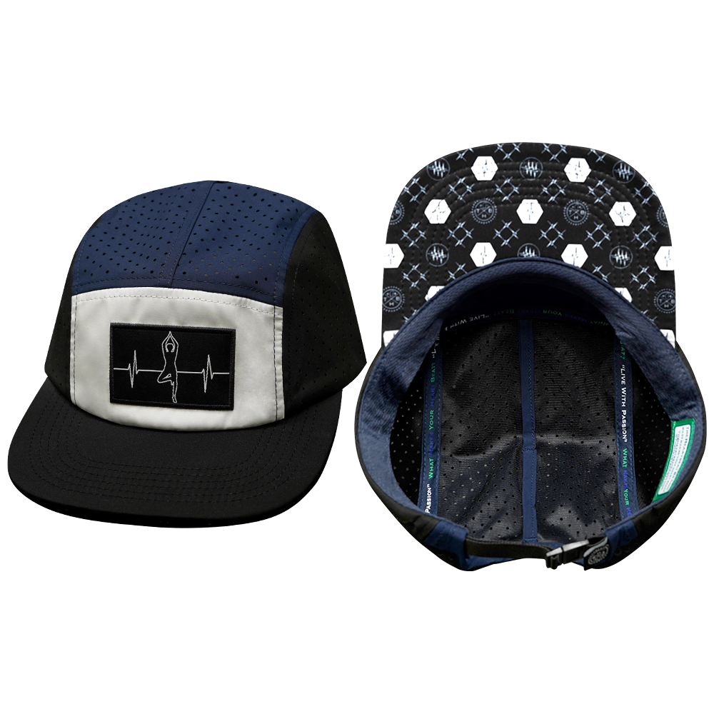 Yoga - 5 Panel - Sporty - Unstructured - Pony Tail - Black / White / Navy