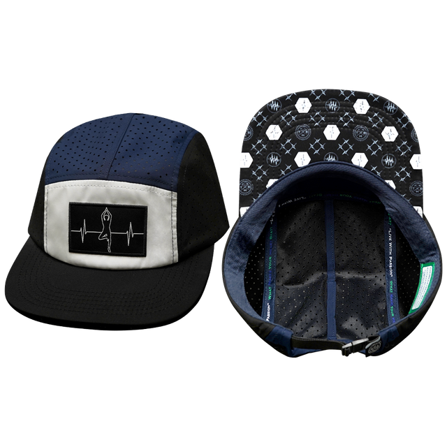 Yoga - 5 Panel - Sporty - Unstructured - Pony Tail - Black / White / Navy (Unisex)