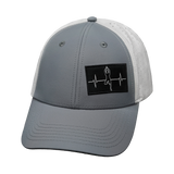 Yoga - 6 Panel - Shallow Fit - Pony Tail - Gray / White