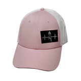 Yoga - 6 Panel - Shallow Fit - Pony Tail - Pink / White