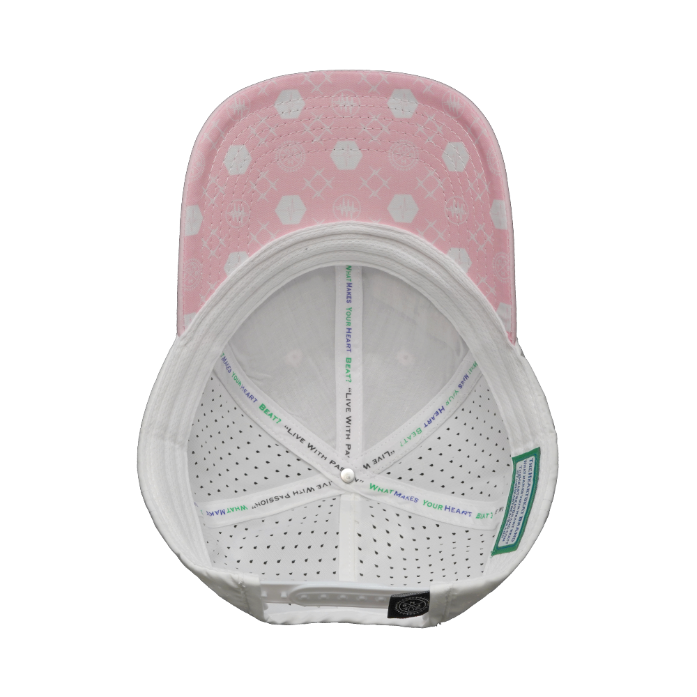 Yoga - 6 Panel - Shallow Fit - Pony Tail - Pink / White