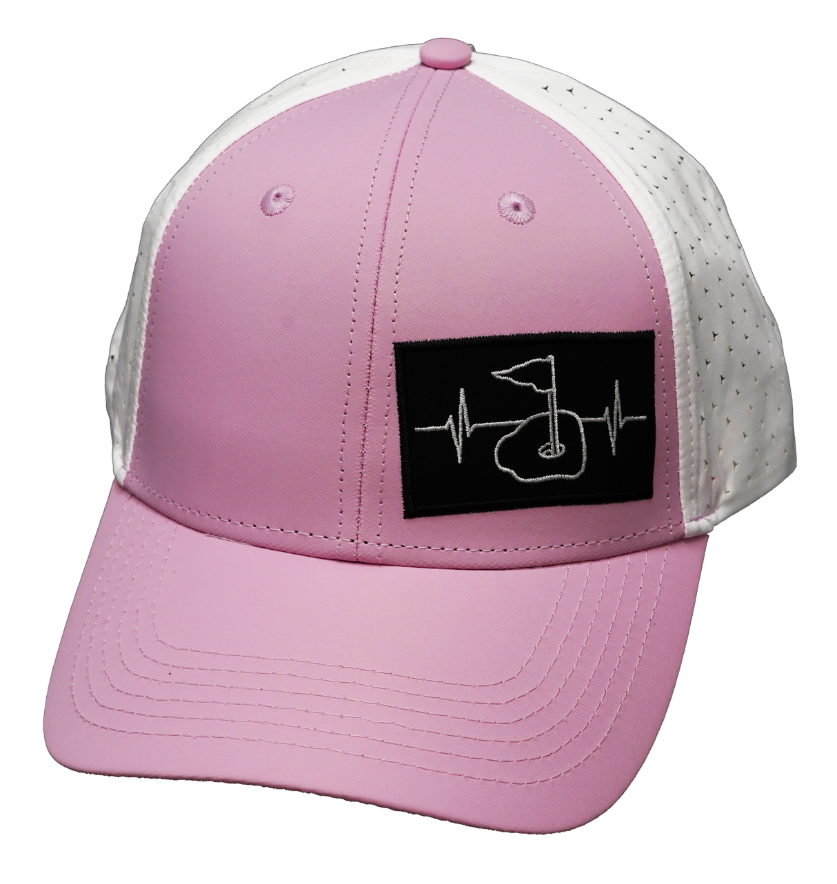 Golf - 6 Panel - Shallow Fit - Pony Tail - Pink / White (No Photo)